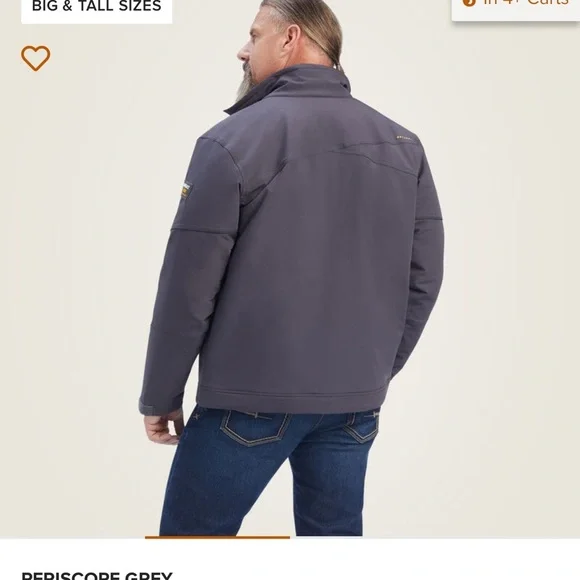 Ariat Men’s Rebar DriTEK DuraStretch Insulated Jacket Black #10041502 Size XL